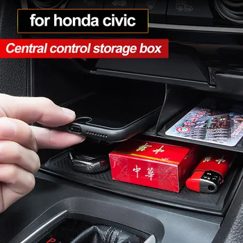 Pretinac središnje Upravljanje multi-level Rešetka Spremnika za Pohranu Honda Civic 10th 2016 2017 2018 2019 Auto Oprema Auto-organizator