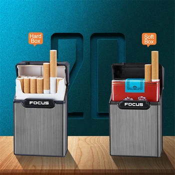 Prijenosni Metalni cigaru slučaj Vodootporan otporna na vlagu 20 Palicama Kapacitet Kutija za pušače Muški Držač za cigarete Pribor