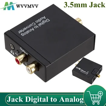 Prijenosni Priključak Od 3,5 Mm Koaksijalni I Optički Digitalni Analogni Audio Aux Rca L / R Pretvarač Digitalno Pojačalo Audio Dekoder Spdif.