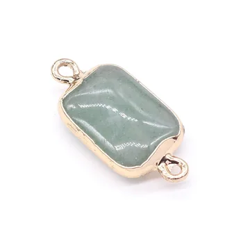 Prirodni Kamen s dvostrukim otvorom lapis Lazuli/Kristalna Priključak za Modni nakit pribor za Izradu DIY Ogrlica i Narukvica