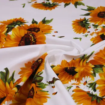 Prirodni pamuk puplin solarni cvijet po cijeloj površini modne odjeće za roditelje i djecu košulja šivanje tkanine za haljine materijal