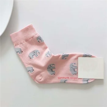 Proljeće i Jesen Novi proizvod Casual Korejski Stil Za žene Crtani Životinja: Lisica Slon Zec, Ovca Pamučne kratke čarape