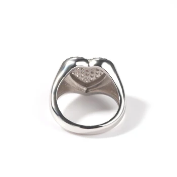 Prsten s сердечком UWIN za žene s brtvom AAA Обледенелые prsten od kubni cirkonij od ružičastog zlata Modni nakit 2021 Nova Izravna dostava