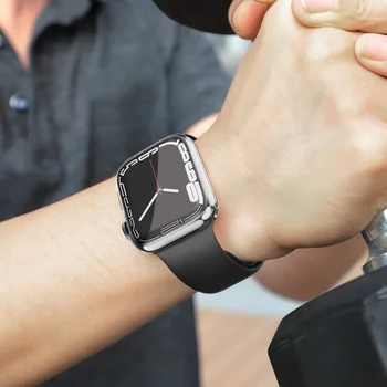Puna kapa za Apple Watch series 7 Torbica TPU branik soft okvir torbica sa zaštitnim filmom za Iwatch7 41 mm 45 mm Pribor