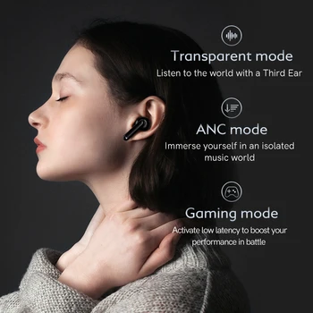 QCY HT03 TWS ANC Fone Bluetooth Slušalice Шумоподавляющие Bežične Slušalice Gaming Slušalice Sa Mikrofonom, Slušalice za telefoniranje bez korištenja ruku
