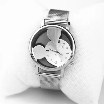 Reloj Mujer2021Fashion Crtani satovi Ženski Luksuzni brand Kvarcni satovi Ženski šuplje ručni sat od nehrđajućeg Čelika Relogio Feminino