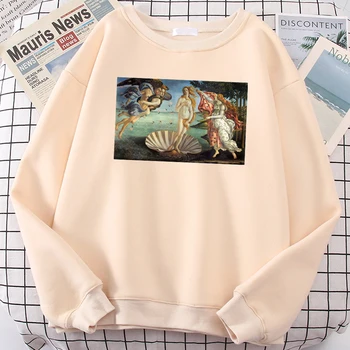 Rođenje Venere, Sandro Botticelli Vintage Ulje na platnu Majica sa kapuljačom Muške Svakodnevne sportske odijela Modne ulica Odjeća Majica Veličine