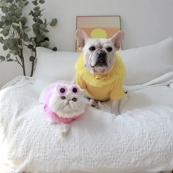 Runo odjeća za pse za male pse Dizajnersko odijelo francuskog buldoga Modni tople veste za štence Slatka džemper za mačke Oprema za kućne ljubimce