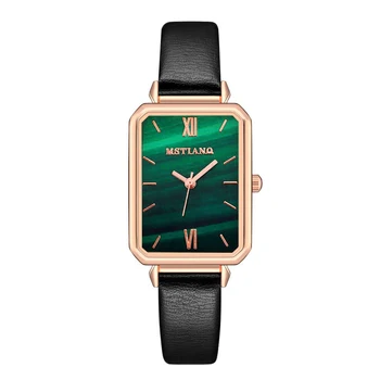 Sat Ženske Elegantne, Jednostavne pravokutne zelene ženske kvarcni satovi satovi Modni Svakodnevne Klasicni ručni satovi satovi ženski