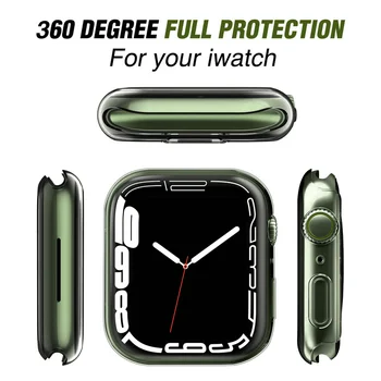 Serija 7 45 mm 41 mm Zaštitna torbica za Apple Watch 7 iWatch 6 5 4 3 2 SE 40 mm 44 mm 42 mm 44 mm Poklopac zaslona osjetljivog na dodir Apple iWatch