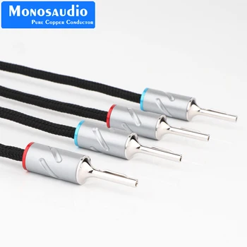 Serija Monosaudio Eclipse Priključni kabel od čistog srebra za zvučnika za hi-end silver nadzemni vod sa priključkom Y-lopata na Y-лопате