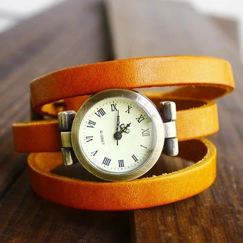 Shsby Vruće prodaju od prave kravlja koža dugo kože stare ženske kvarcni sat ROMA digitalni sat ženski sat sa haljinu