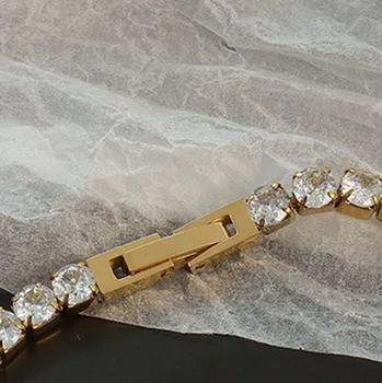 Sintetički dijamant teniski narukvica za žene narukvica od nehrđajućeg čelika graciozan nakit od kamena cz pozlaćeni nakit visoke kvalitete
