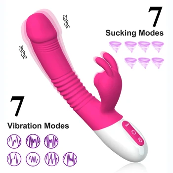 Sisa G-Spot Rabbit Vibrator Za žene Klitoris Dojenče Stimulans Grijanje Dildo Vibrator Ženski Seks-Igračke Za Odrasle 18