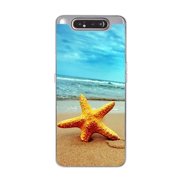 Sjedalo za telefone ciciber za Samsung Galaxy A50 A70 A80 A40 A30 A20 A60 A10 A20e Mekana silikonska kapa TPU Morska zvijezda Plaža Коке