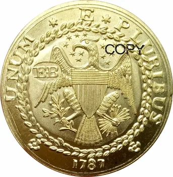 Sjedinjene Države 1787 New York i u svezi s pitanjima Дублоны Брашера EB na нагрудной Mesing metalne transfer novčić