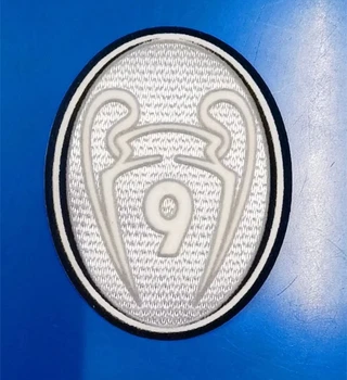 Skrpan ispis nogomet ikona 9 vremena prvaka silver,ikone zakrpe vruće žigosanje nogomet