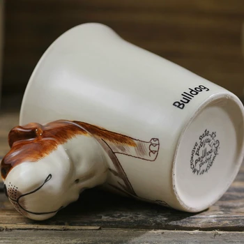 Slatka buldog zabavne šalice kreativno kava šalica s ručkom za ljubimce šalice zabavne kava darove personalizirane šalice šolja za pse
