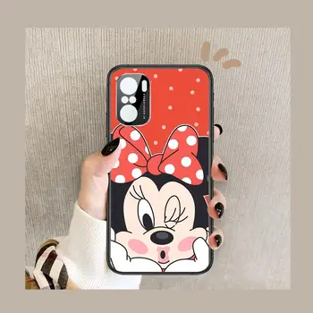 Slatka torbica za telefon s Mickey Mouse Disney za xiaomi redmi POCO F1 F2 F3 X3 Pro M3 9C 10T Lite NFC Anime Crni Poklopac, Silikonska B