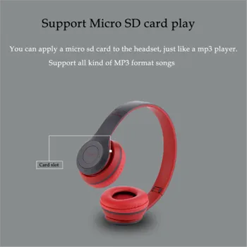 Slušalice VIRWIR Bežični 5,0 Bluetooth Slušalice Slušalice Glazbene Stereo Kacige Slušalice Gaming Sklopivi telefona za PC tablet Poklon