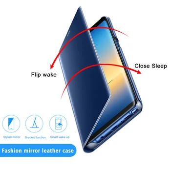 Smart-ogledalo za spavanje Flip Torbica za Xiaomi Redmi Note 8T 6 7 8 Pro 6A 7A 8A 9A 9C Luksuzna torbica-stalak od umjetne kože šok-dokaz torbica Fundas
