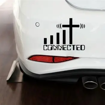 Spojen Križ WiFi Christian Vozilo Je Vozilo Reflektirajuće Naljepnice Naljepnica Ukras Kreativni Dizajn Ikone WiFi Auto Oznaka