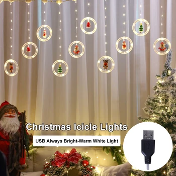Sretan Božić LED Svečane Svjetiljka i Ukras Lampe soba Dekor Гирлянда Novogodišnji Dekor Gudačkih Svjetiljke Pribor za ukrašavanje Djeda Mraza