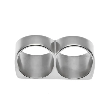 Stalna Zaštita Boje najpopularnije Novi Čelični Prsten Za Dva Prsta Od Nehrđajućeg Čelika Gospodo Punk-Prsten Muške i ženske Večernje Cool prsten