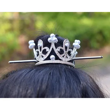 Starinski Crystal Kraljica Crown Tiaras Djeveruša Nakit Za Zabave, Vjenčanje Pribor Za Kosu