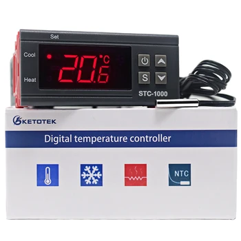 STC-1000 LCD Digitalni Termostat Regulator Temperature za Inkubator Sa Dva Релейными Izlaza Termostat za Grijanje I Hlađenje