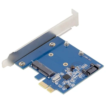 Stolni PCIe X1 za MSATA SSD SATA3.0 Kombinirana karta za Proširenje PCI Express Kontroler Mini SATA SSD Adapter