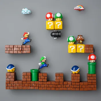 Super Mario hladnjak magnet igračka 3D trodimenzionalni slatka crtani ukras za dom nakit lutke dječje darove za rođendan