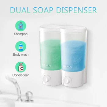 SVAVO Dual dozator tekućeg sapuna Zidni Ručni spremnici za tekućine Двухкамерная kutija za šampon za gel za tuširanje Šampon
