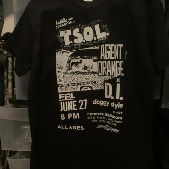 T-shirt Stari Koncertna flyer Punk-rock TSOL Agent Orange DI na-doggy style u dvorani Fenders