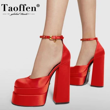 Taoffen 2022 Ženske sandale na visoku petu cipele na platformu, ljetne cipele sa debelim petama, ženske modne večernje cipele, Ženske cipele, Veličina 34-42