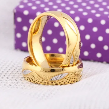 Topla rasprodaja AAA+ CZ par prstenova za žene i muškarce zlatni vjenčani zaručnički prsten modni nakit