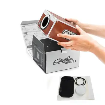 [ Topla rasprodaja DIY 3D Projektor Kartona Mini Projektor za pametne telefone Svjetlo Novost Podesivi Projektor za mobilni Telefon je Prenosiv Kino