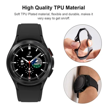 Torbica za Samsung Galaxy watch 4 classic 46 mm/42 mm, obložena TPU za sve zaštitni poklopac za ekran branik Galaxy watch 4 44 mm 40 mm