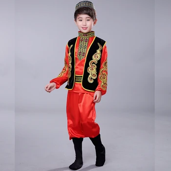 Tradicionalni Muslimanski Stil Plesni Kostim Za Islamskih Dječaka Crvena Muslimanski Odijelo Arabic Ideju Večernjih Show Dječji dar