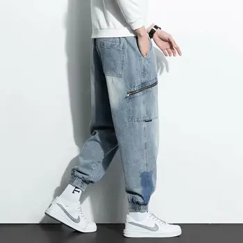 Trend muške hlače u japanskom stilu Vanjska odjeća za jogging Gospodo Fancy hlače-teretni Muške Casual muška odjeća s elastičan struk Muške hlače