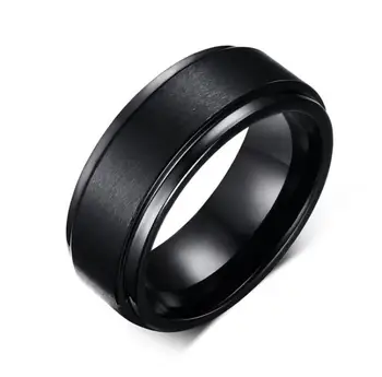 Trendi muški Prsten za Vjenčanje Vjenčano Prstenje Crna Čista Volfram Karbida Nakit