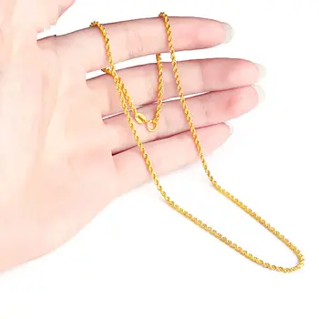 Trenutno je 18-karatnim ogrlica od masivnog zlata s веревочной lancem za žene 16