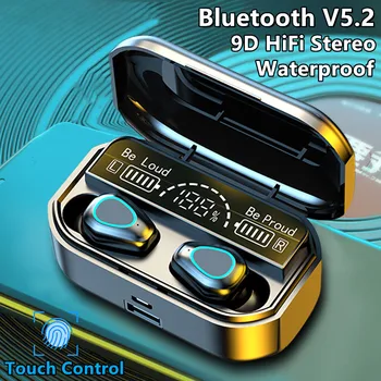 TWS Bluetooth Slušalice 3500 mah Punjenje Kutija 2022 Nove Bežične Slušalice 9D Stereo Sportske Vodootporne Slušalice Slušalice s Mikrofonom