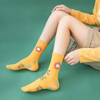 Ulične Trend Sportske Čarape od Korejskog Crtani Smiješno Boje Srednje Cijevi Fakultet Vjetar Sportske Čarape za muškarce i žene Šarene Čarape