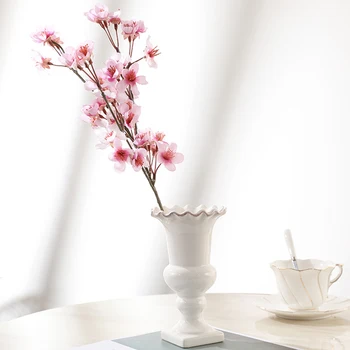Umjetne biljke Sakura Ukras Vrta Višnje boje Svadbena Dekoracija Umjetni Nakit DIY Prirodni suhog cvijeća