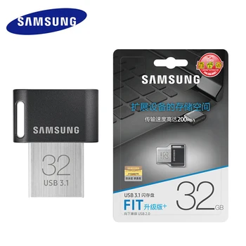 Usb 3.1 Usb-memorijski štapić Samsung Usb Flash disk od 256 GB i 128 Gb Flash drive Usb 32 Gb, 64 Gb Metalni Mini Flash memorija Memoria Stick Fit Plus(usb3.1)