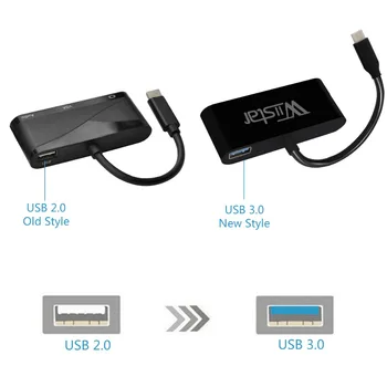 USB C Tip C na HDMI VGA 3,5 mm Аудиоадаптер 3 u 1 USB 3,1 USB Kabel-C Pretvarač za Laptop Macbook Google