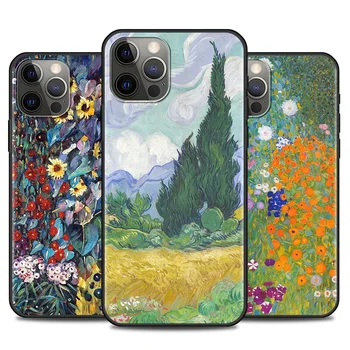 Van Gogh niskonaponsku Klimt Poljubac Torbicu za iPhone 11 12 Pro Max Mini XS XR Torbica za iPhone X XS 7 8 5 6 Plus SE 2020 Ljuska