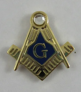 Veleprodaja Masonski mason 19 mm kodovi za лацкана Plava Kuća, dar, prikladniji mesinga materijal gorski kristal kodovi za лацкана