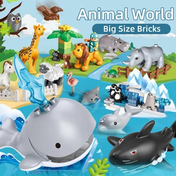 Veliki Veličina Diy Gradivni Blokovi Figurice Životinja Pas je Kompatibilna s Igračkama Velike Veličine za Djecu Dječji Darovi